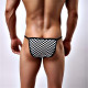 Мужские трусы-танга в черно-белую клетку