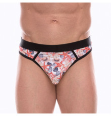 Мужские трусы-стринги с принтом в виде разноцветных ракушек