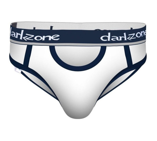 Белые мужские трусы-брифы с вырезом