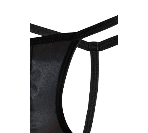 Черные мужские трусы-стринги Darkzone