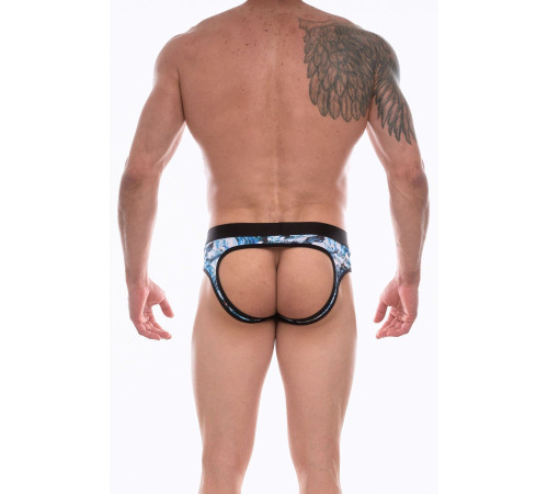 Мужские трусы-джоки с голубым принтом