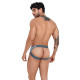 Заказать Серые трусы-джоки с цветочым принтом Avalon Jockstrap