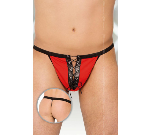 Пикантные мужские стринги со шнуровкой