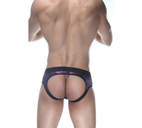 Сексуальные фиолетовые блестящие трусы-джоки