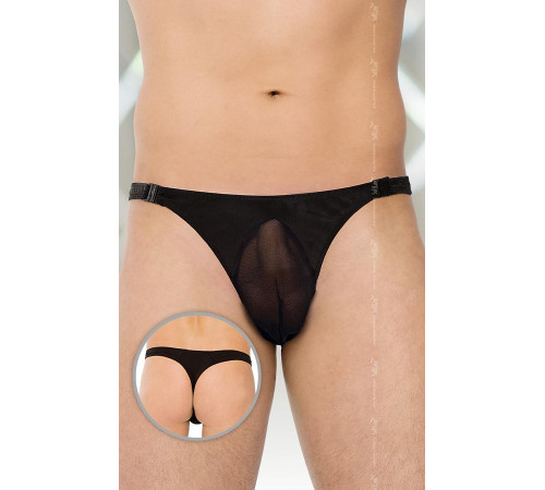 Мужские стринги с полупрозрачной вставкой