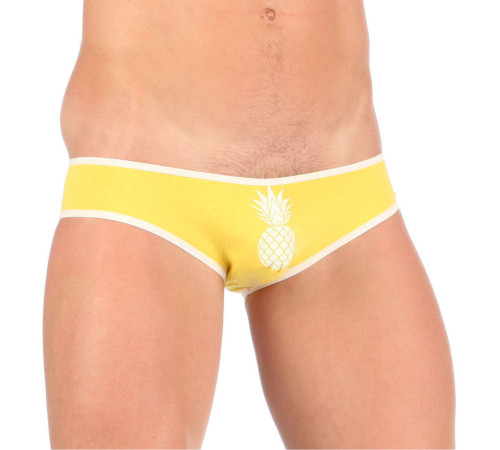 Набор из 3 эротических трусов-слипов с принтом-ананасом