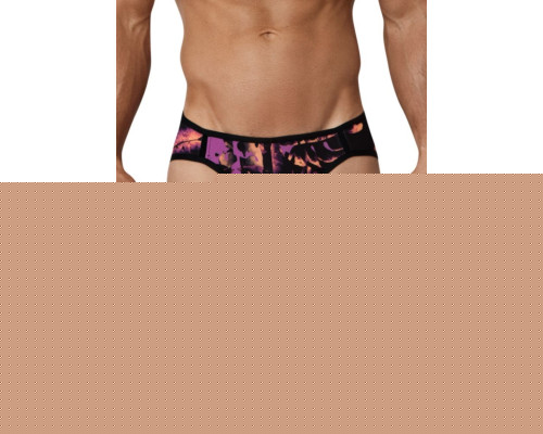 Заказать Черные принтованные трусы-джоки Natura Jockstrap