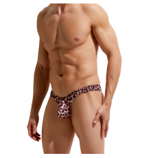 Мужские трусы-тонги с леопардовым принтом Micro Touch Thong