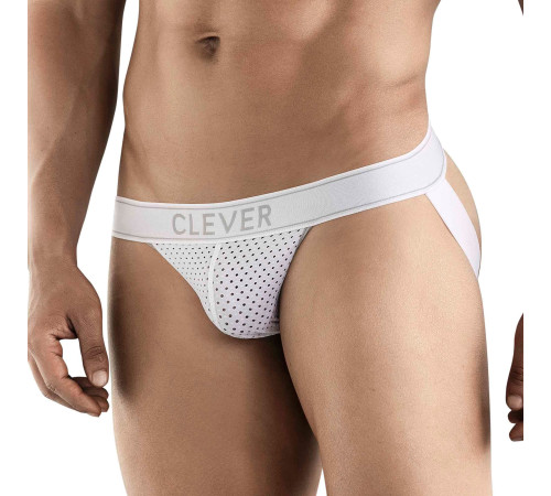 Белые перфорированные трусы-джоки Clever Ambar Jockstrap