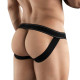 Заказать Черные перфорированные трусы-джоки Clever Ambar Jockstrap