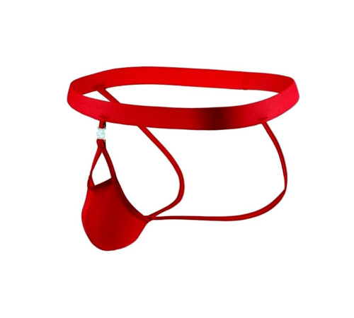 Красные сексуальные трусы-джоки на тонких ремешках