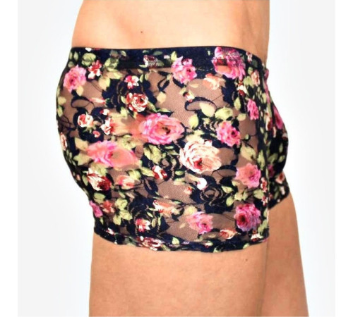 Мужские сетчатые трусы-боксеры с розами Rose Boxer