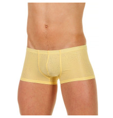 Мужские трусы-хипсы из ткани с текстурой змеиной чешуи Snake Yellow Boxer