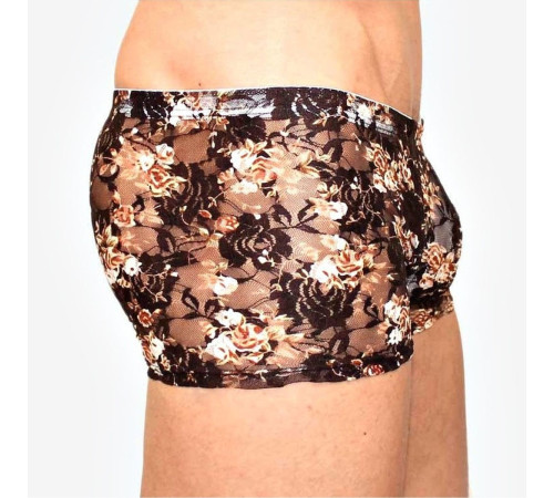 Мужские сетчатые боксеры с бежевыми розами Rose Boxer