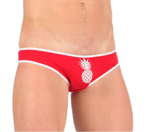 Набор из 3 эротических трусов-слипов с принтом-ананасом