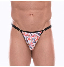 Мужские трусы-тонги с принтом в виде разноцветных ракушек