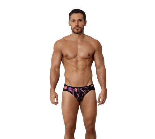 Черные принтованные трусы-джоки Natura Jockstrap