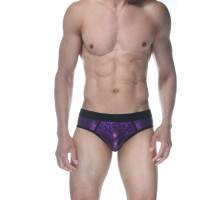 Сексуальные фиолетовые блестящие трусы-джоки
