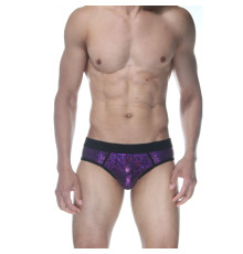 Сексуальные фиолетовые блестящие трусы-джоки