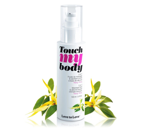 Силиконовый лубрикант 2-в-1 Touch My Body с ароматом иланг-иланга - 100 мл.