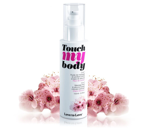 Силиконовый лубрикант 2-в-1 Touch My Body с ароматом вишнёвого цвета - 100 мл. Силиконовый лубрикант 2-в-1 Touch My Body с ароматом вишнёвого цвета - 100 мл.