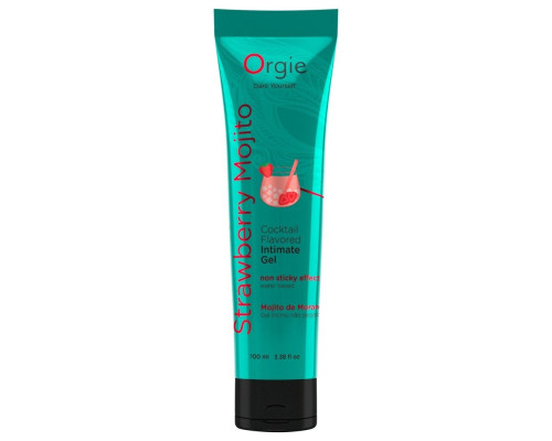 Заказать Съедобный интимный гель Orgie Lube Tube Cocktail Strawberry Mojito - 100 мл.