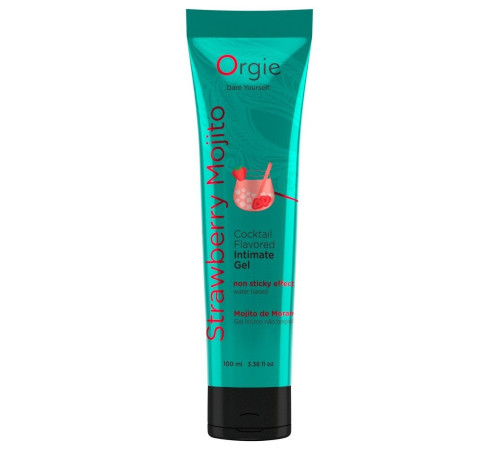 Съедобный интимный гель Orgie Lube Tube Cocktail Strawberry Mojito - 100 мл.
