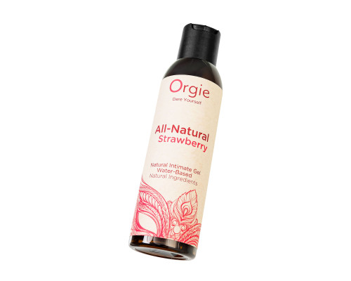 Заказать Интимный гель на водной основе All-Natural Strawberry с ароматом клубники - 150 мл.