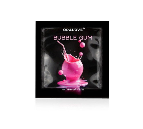 Саше съедобной оральной смазки OraLove с ароматом бабл-гам - 3 гр.