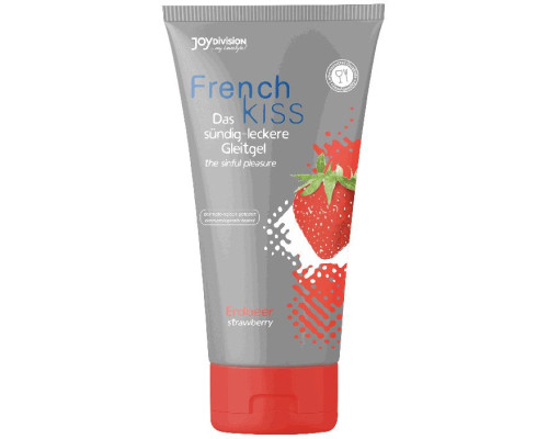 Съедобный лубрикант Frenchkiss с ароматом клубники - 75 мл. Съедобный лубрикант Frenchkiss с ароматом клубники - 75 мл.
