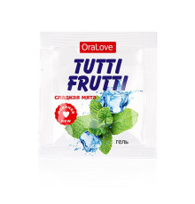 Саше гель-смазки Tutti-frutti со вкусом мяты - 4 гр.