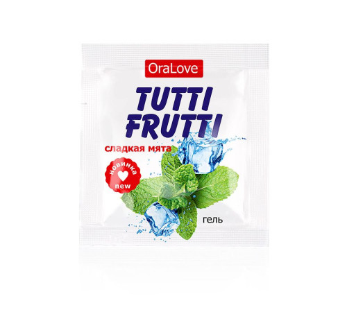 Саше гель-смазки Tutti-frutti со вкусом мяты - 4 гр. Саше гель-смазки Tutti-frutti со вкусом мяты - 4 гр.