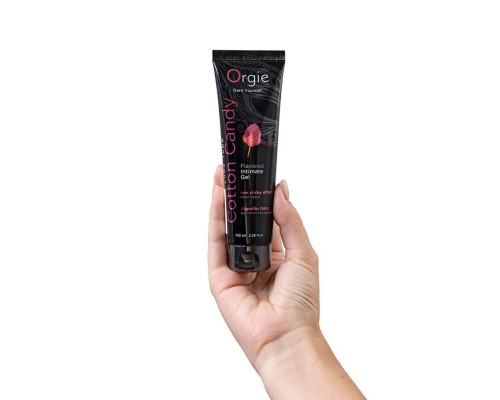 Заказать Интимный гель на водной осное Lube Tube Cotton Candy со вкусом сахарной ваты - 100 мл.