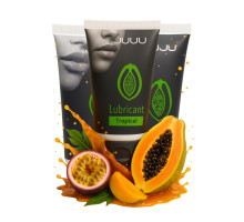 Набор из 3 съедобных лубрикантов JUJU со вкусом тропических фруктов