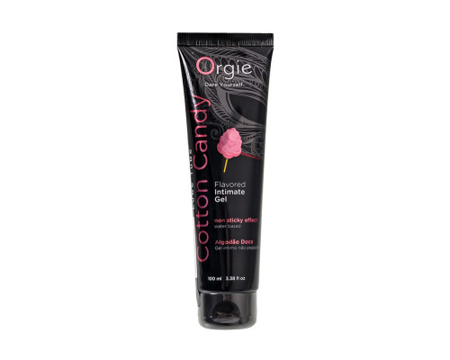 Заказать Интимный гель на водной осное Lube Tube Cotton Candy со вкусом сахарной ваты - 100 мл.