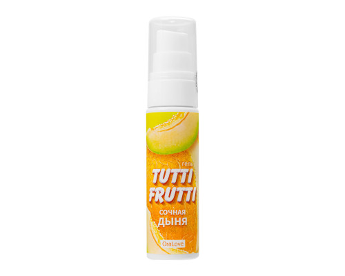 Заказать Гель-смазка Tutti-frutti со вкусом сочной дыни - 30 гр.