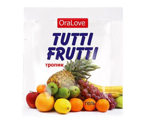 Саше гель-смазки Tutti-frutti со вкусом тропических фруктов - 4 гр. Саше гель-смазки Tutti-frutti со вкусом тропических фруктов - 4 гр.