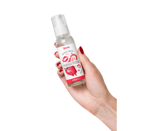 Съедобная гель-смазка Yovee «Клубничная прелюдия» с Д-пантенолом и вкусом клубники - 100 мл.
