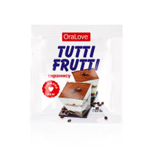 Саше гель-смазки Tutti-frutti со вкусом тирамису - 4 гр.
