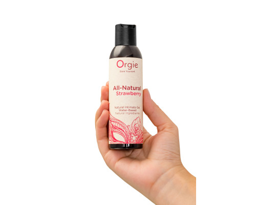 Заказать Интимный гель на водной основе All-Natural Strawberry с ароматом клубники - 150 мл.
