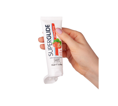Гель на водной основе с ароматом клубники Superglide Strawberry - 75 мл. Гель на водной основе с ароматом клубники Superglide Strawberry - 75 мл.