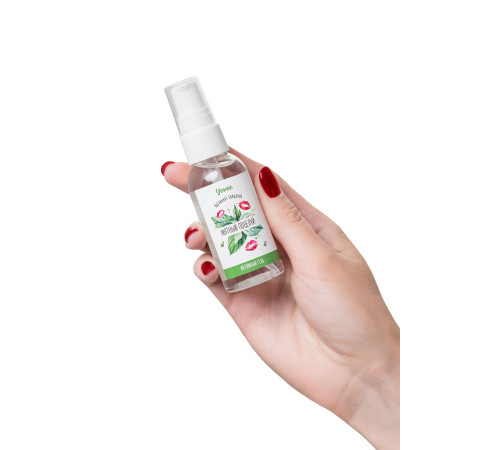 Съедобная гель-смазка Yovee «Мятный поцелуй» с Д-пантенолом и вкусом мяты - 50 мл.