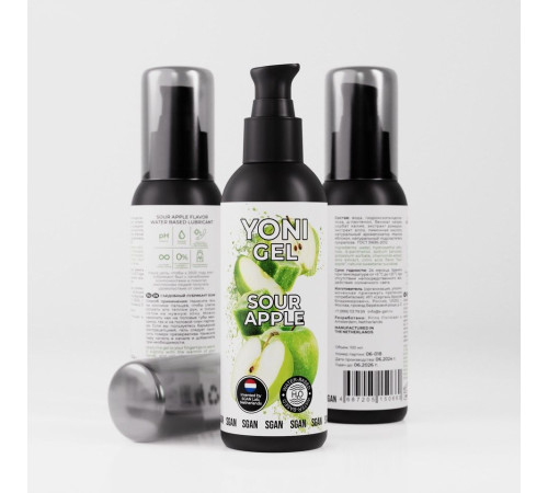 Лубрикант для орального секса SGAN со вкусом кислого яблока - 100 мл.