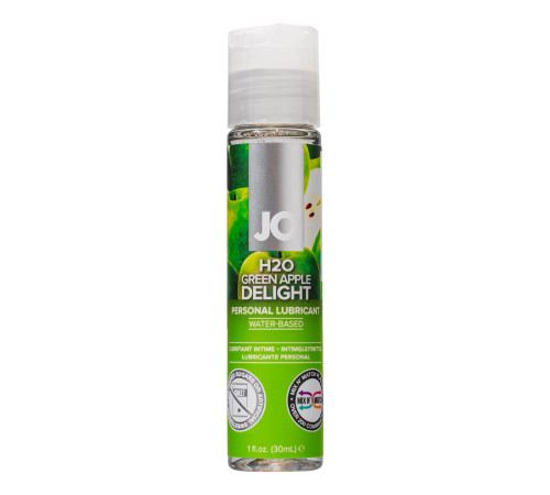 Смазка с ароматом яблока JO Flavored  Green Apple H2O - 30 мл.