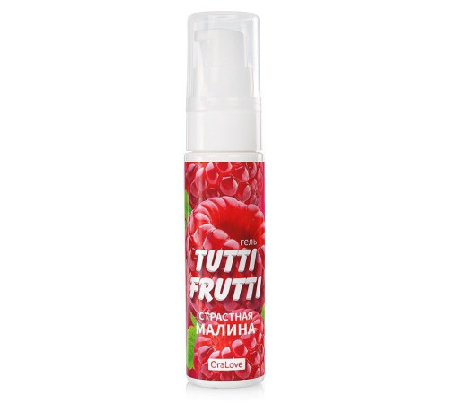 Гель-смазка Tutti-frutti с малиновым вкусом - 30 гр. Гель-смазка Tutti-frutti с малиновым вкусом - 30 гр.