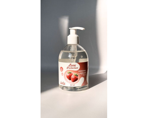 Заказать Лубрикант на водной снове Love Protection Strawberry с ароматом клубники - 300 мл.