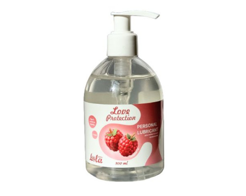 Заказать Лубрикант на водной основе Love Protection Raspberry с ароматом малины - 300 мл.