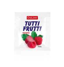 Саше гель-смазки Tutti-frutti с малиновым вкусом - 4 гр.