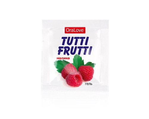 Заказать Саше гель-смазки Tutti-frutti с малиновым вкусом - 4 гр.