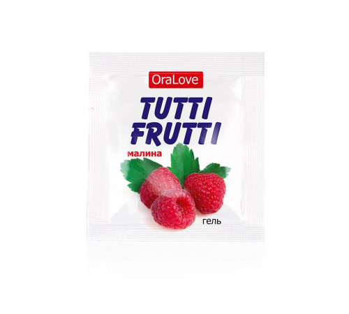 Саше гель-смазки Tutti-frutti с малиновым вкусом - 4 гр.
